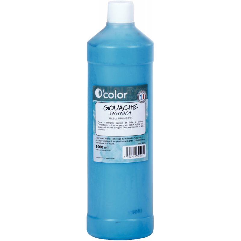 Image de  Flacon 1 L de gouache liquide économique O''COLOR coloris cyan 