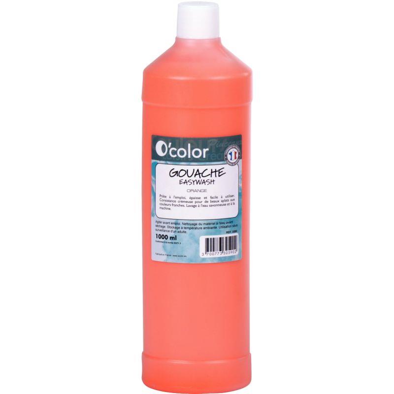 Image de  Flacon 1 L de gouache liquide économique O''COLOR coloris orange 