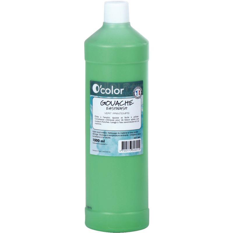 Image de  Flacon 1 L de gouache liquide économique O''COLOR coloris vert clair 