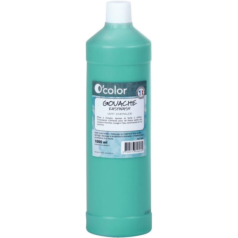Image de  Flacon 1 L de gouache liquide économique O''COLOR coloris vert foncé 