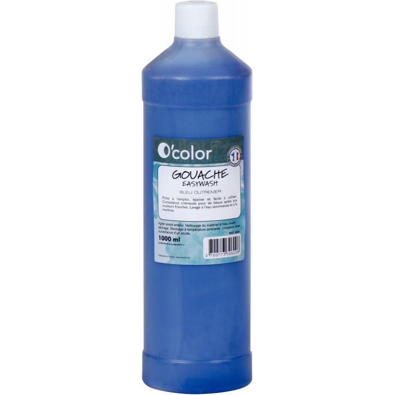 Image de  Flacon 1 L de gouache liquide économique O''COLOR coloris bleu foncé 