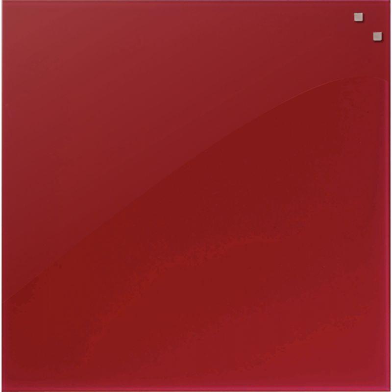 Image de  Tableau en verre multi-usages 45x45cm rouge 