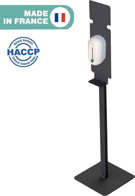 Image de  Lot distributeur automatique sur pied + bidon de 5l de gel hydroalcoolique 