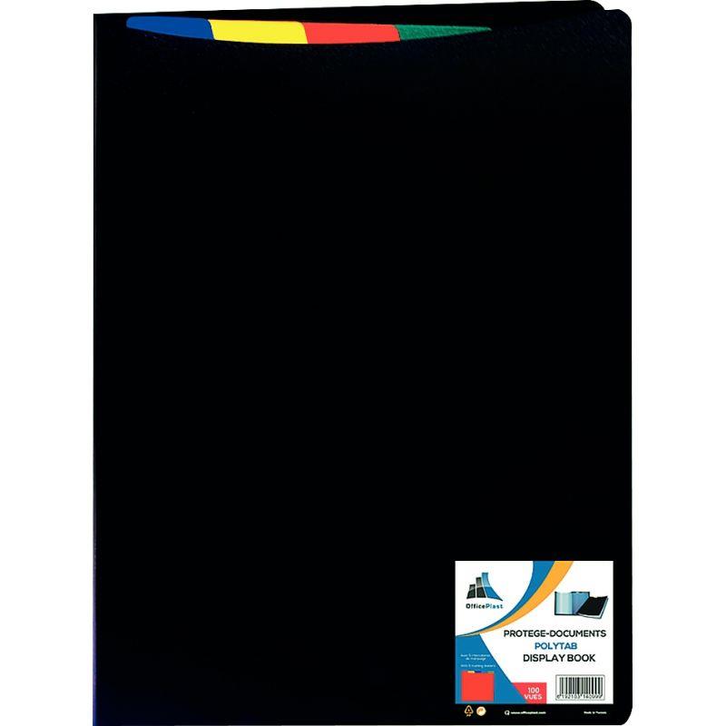 Image de  Protège-documents en polypropylène 100 vues + 5 intercalaires, noir 