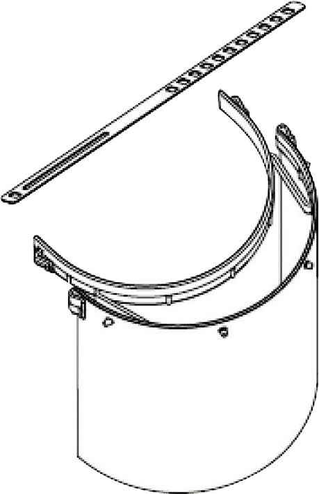 Image de  Carton de 100 écrans de protection faciale en PVC 