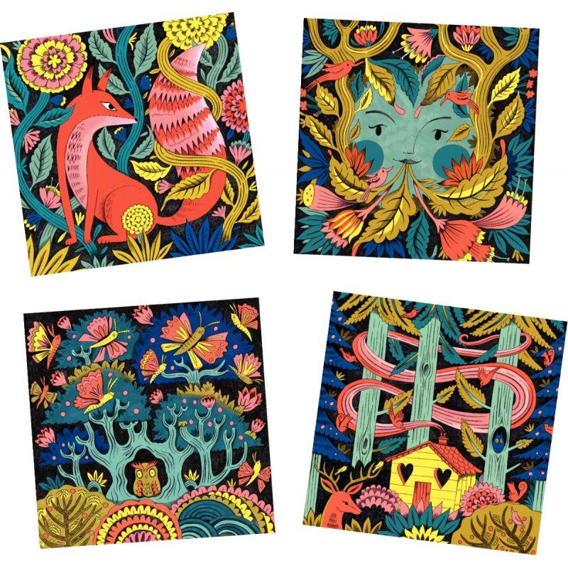 Image de  Coloriage 3D forêt fantastique 