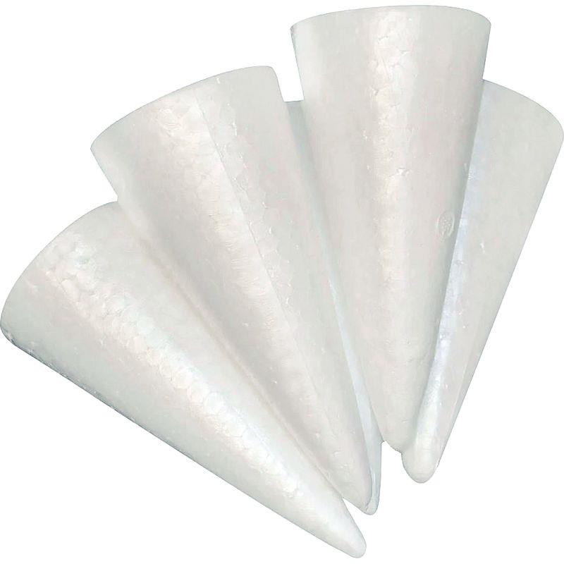 Image de  Lot de 25 cônes en styropor, hauteur 14,5 cm, diamètre 6 cm 