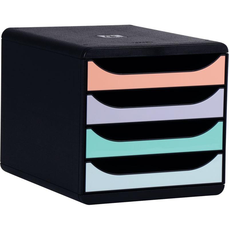 Image de  Module 4 tiroirs BIGBOX noir/pastel 