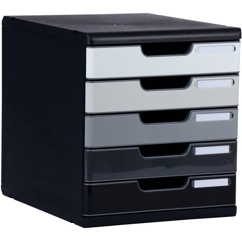 Image de  Module 5 tiroirs MODULO noir/gris 