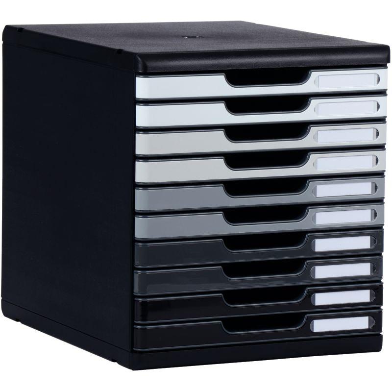 Image de  Module 10 tiroirs MODULO noir/gris 