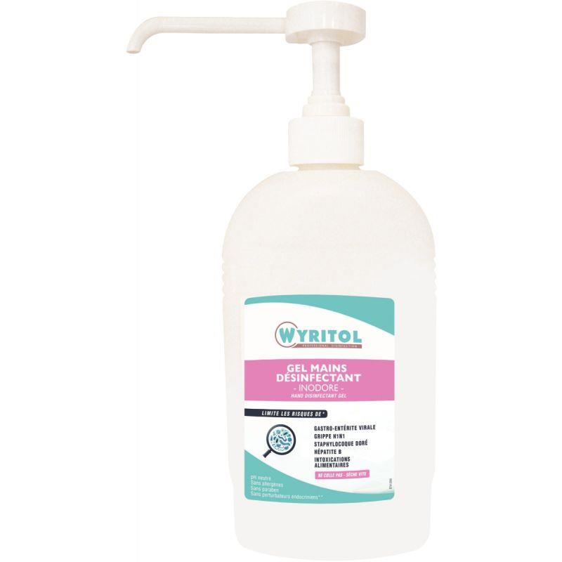Image de  Flacon pompe 500ml gel hydroalcoolique neutre 
