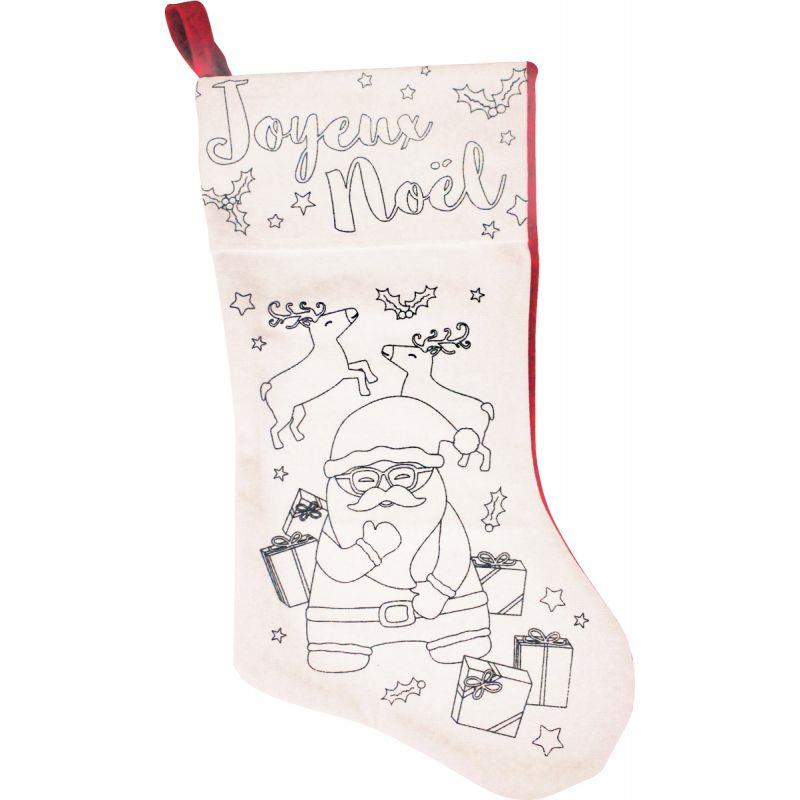Image de  Chaussette de Noël à colorier 