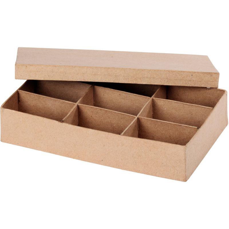 Image de  Boite de 9 compartiments en carton + couvercle 