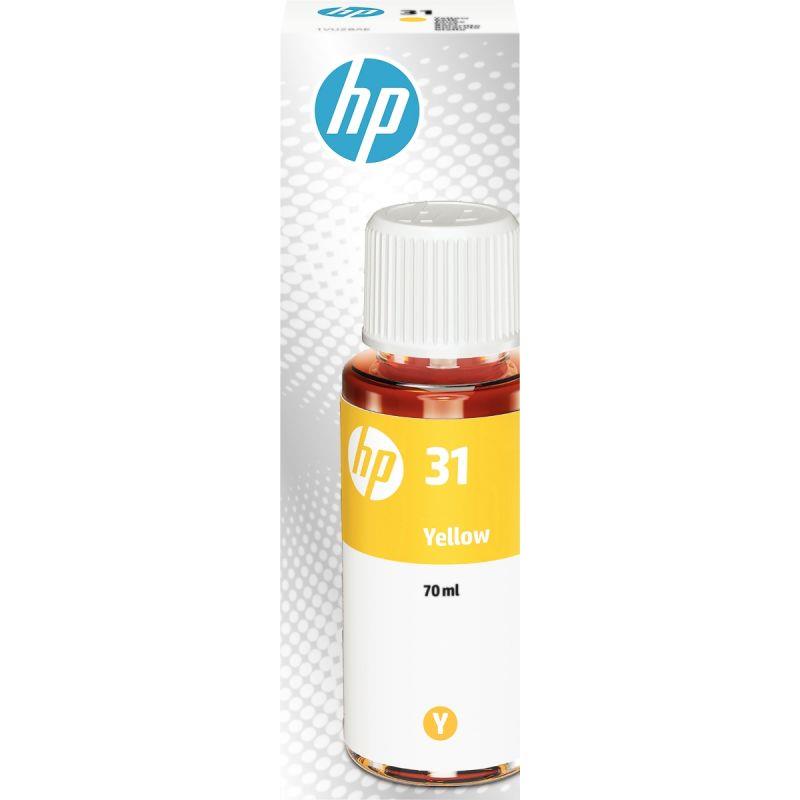 Image de  HP 31 flacon d''encre jaune authentique (1VU28AE) 