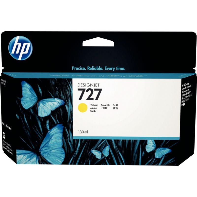 Image de  HP 727 cartouche d''encre jaune authentique (B3P21A) 