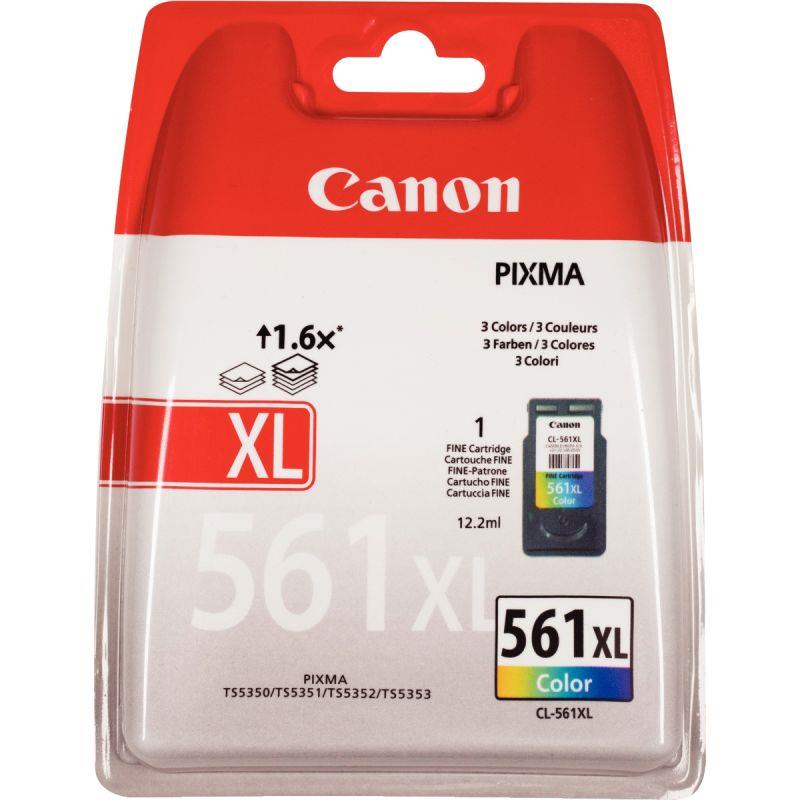 Image de  Canon 561XL cartouche jet d''encre couleurs haute capacité authentique (CL-561XL) 