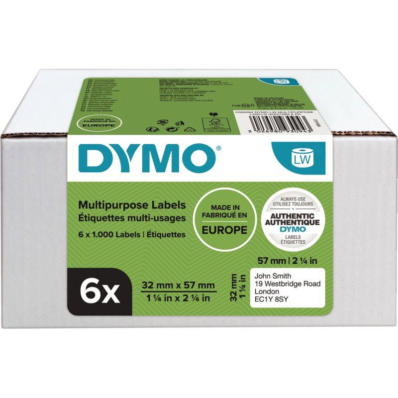 Image de  Pack de 6 rouleaux de 1000 étiquettes adresse 57 x 32 