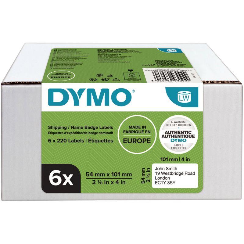 Image de  Pack de 6 rouleaux de 220 étiquettes expédition 54 x 101 
