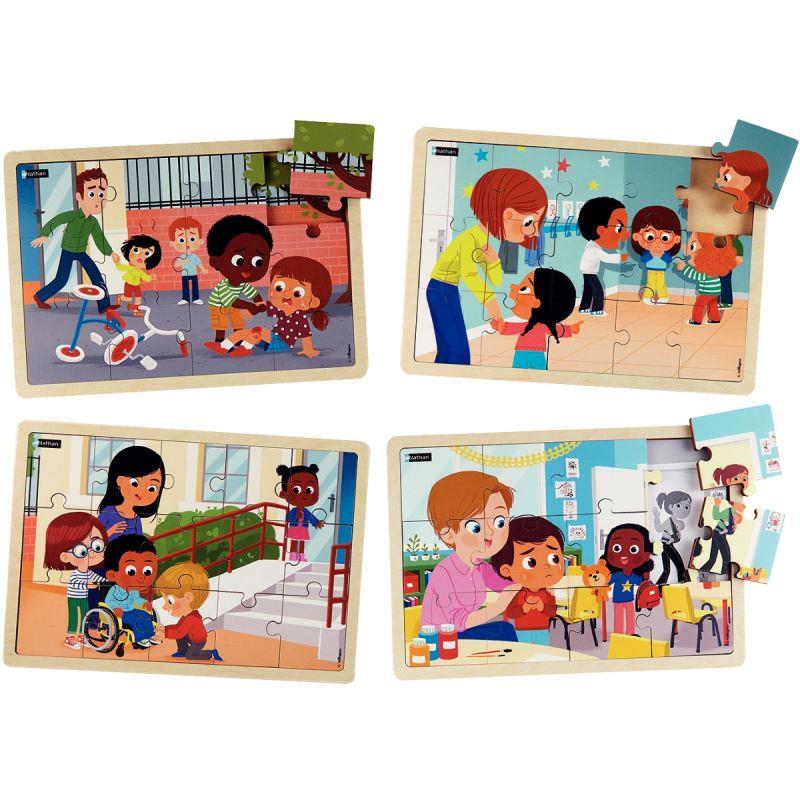Image de  Lot de 4 puzzles, je prends soin des autres 