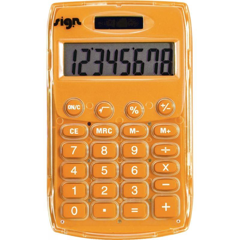 Image de  Machine à calculer de poche 8 chiffres SIGN Orange 