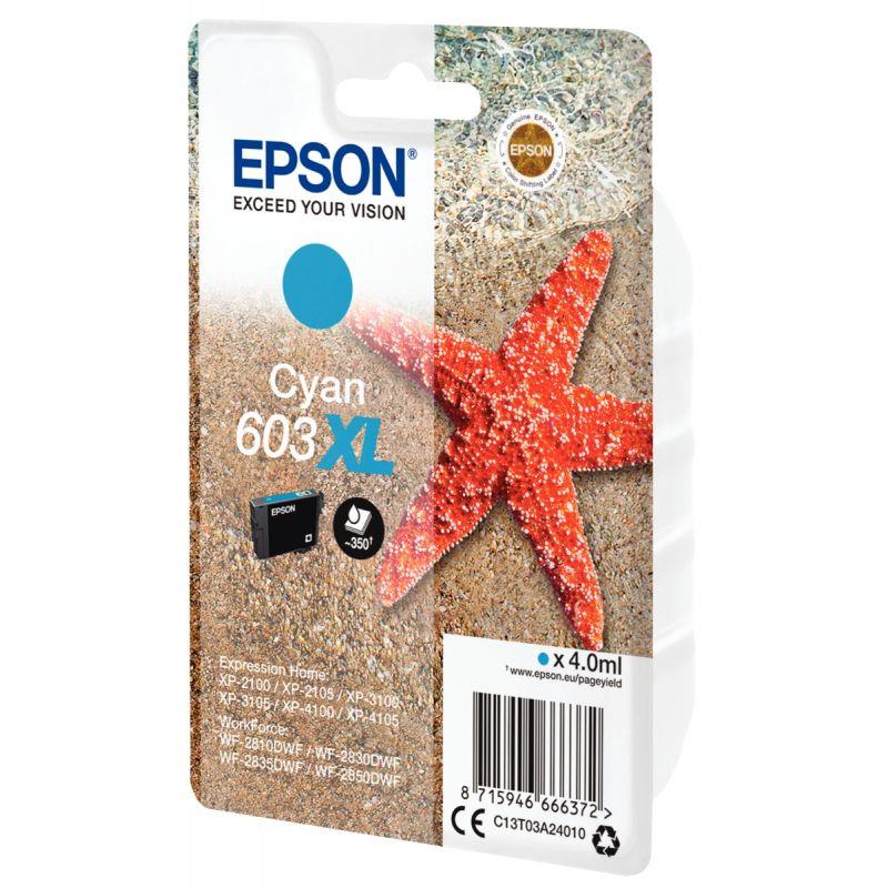 Image de  Epson ETOILE DE MER / 603XL cartouche jet d''encre cyan haute capacité authentique (T03A240) 
