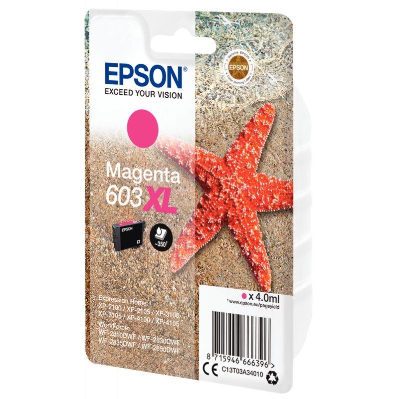 Image de  Epson ETOILE DE MER / 603XL cartouche jet d''encre magenta haute capacité authentique (T03A340) 
