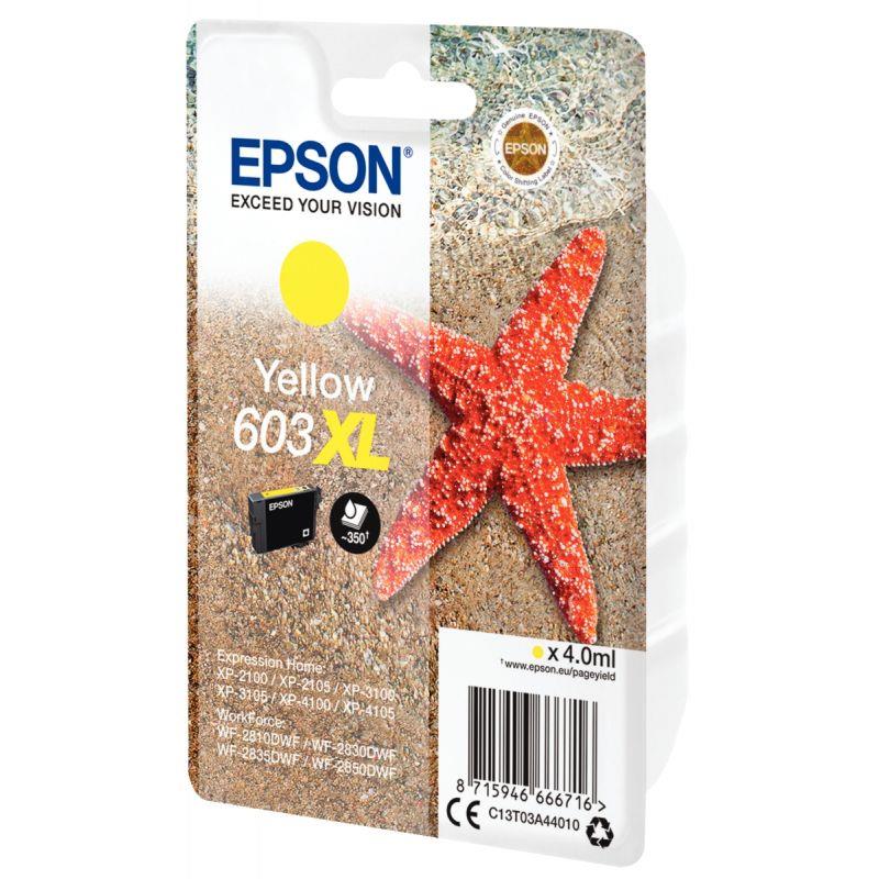 Image de  Epson ETOILE DE MER / 603XL cartouche jet d''encre jaune haute capacité authentique (T03A440) 