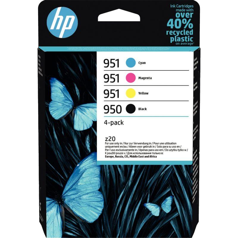 Image de  HP 950/951 pack de 4 cartouches d''encre noir, cyan, magenta et jaune authentiques (6ZC65AE) 