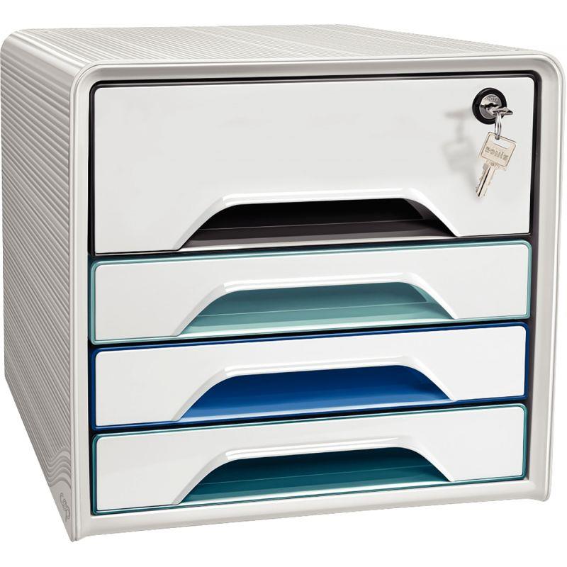 Image de  Module 4 tiroirs SMOOVE sécure blanc/riviera 