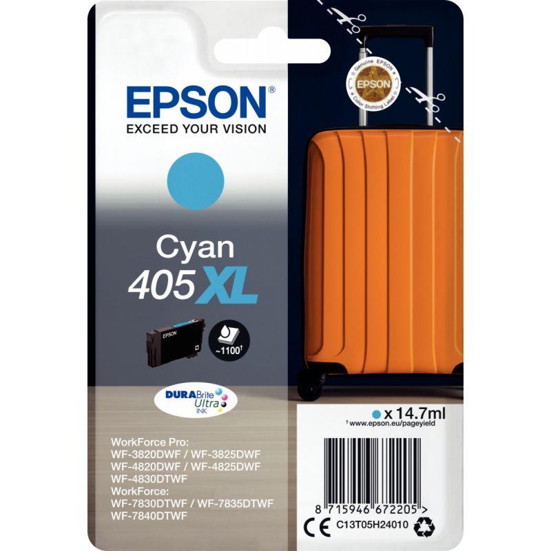 Image de  Epson VALISE / 405XL cartouche jet d''encre cyan haute capacité authentique (T05H240) 