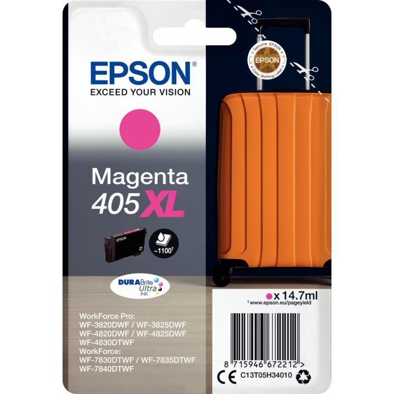 Image de  Epson VALISE / 405XL cartouche jet d''encre magenta haute capacité authentique (T05H340) 
