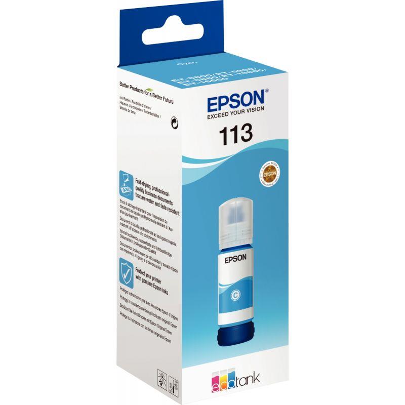 Image de  Epson 113 flacon d''encre cyan authentique (T06B240) 