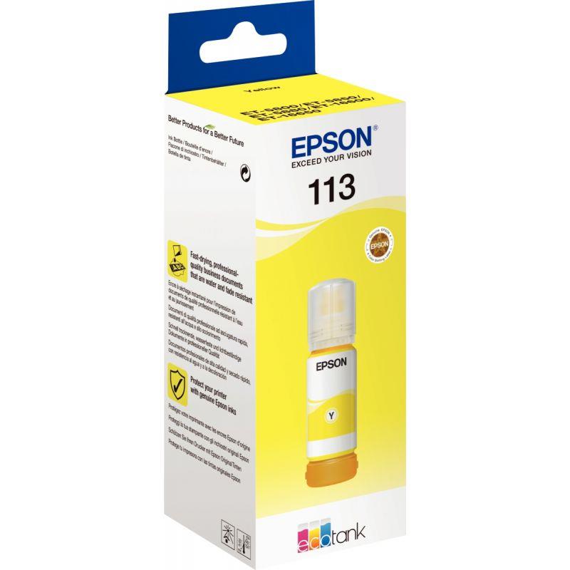 Image de  Epson 113 flacon d''encre jaune authentique (T06B440) 