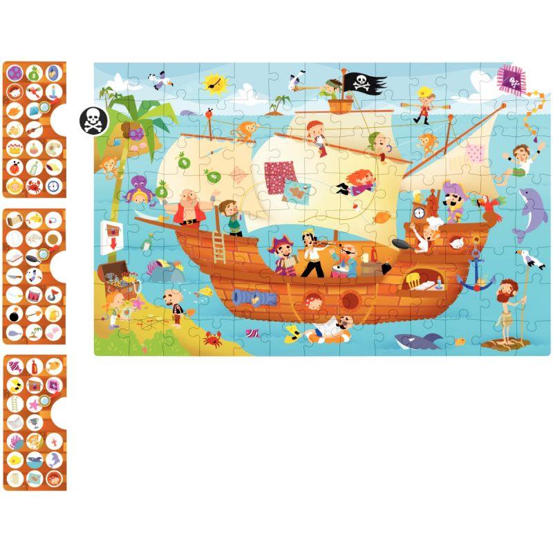 Image de  Puzzle d''observation 104 pièces, le bateau pirate 