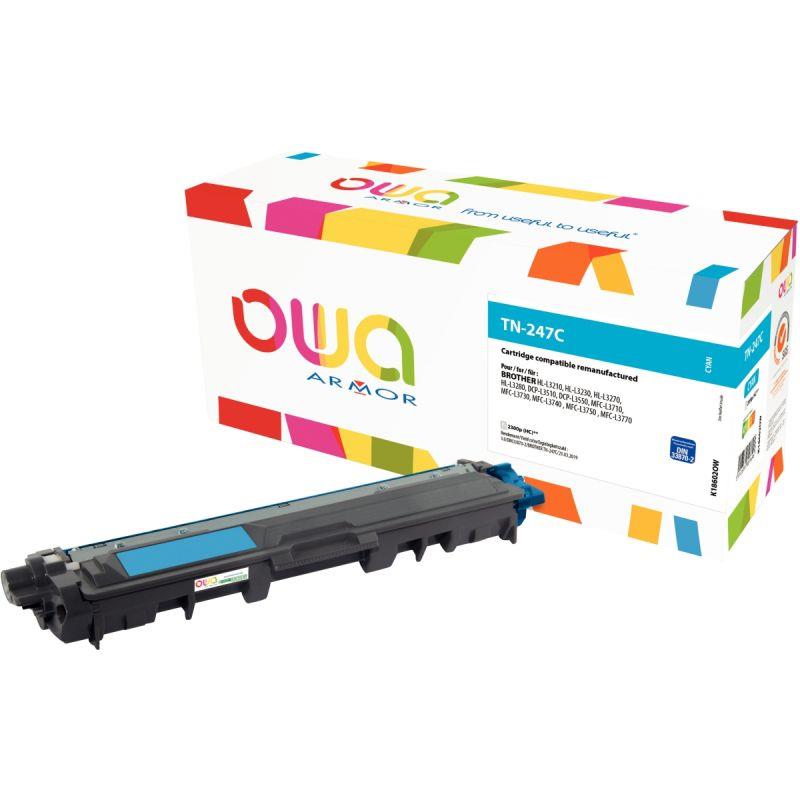 Image de  OWA toner laser cyan haute capacité remanufacturé compatible Brother TN247C 