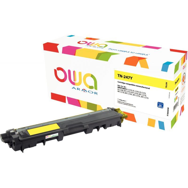 Image de  OWA toner laser jaune haute capacité remanufacturé compatible Brother TN247Y 