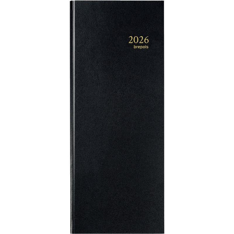 Image de  Agenda banquier long 2 volumes noir 