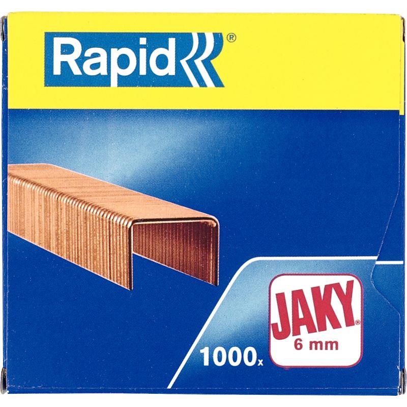 Image de  Boîte de 1 000 agrafes Rapid Jaky 6 cuivrée 