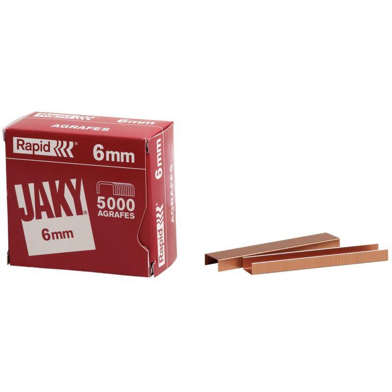 Image de  Boîte de 5 000 agrafes Rapid Jaky 6 cuivrée 