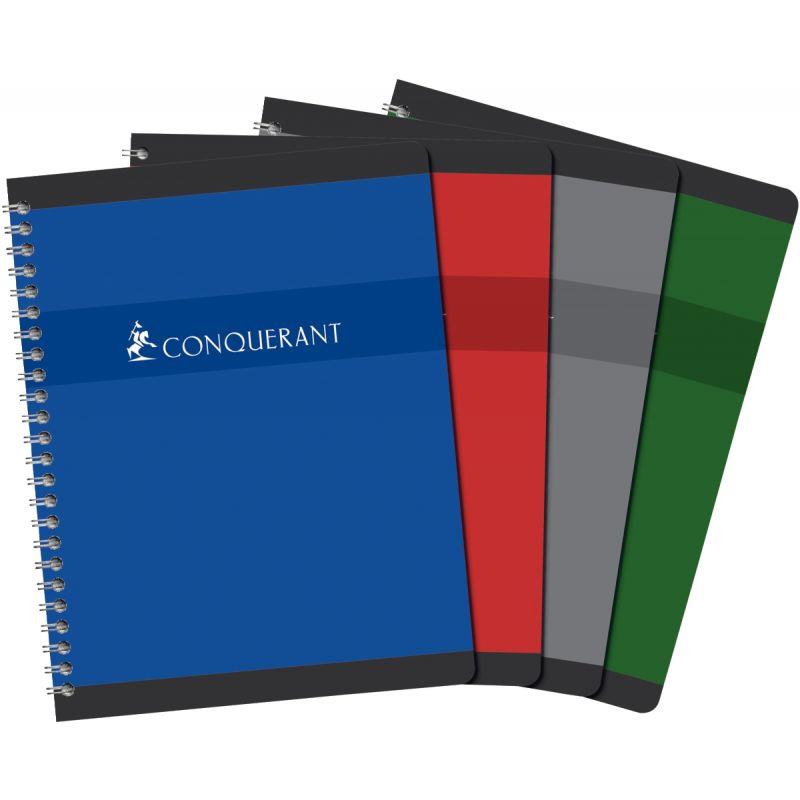 Image de  Cahier à reliure intégrale 100 pages CONQUERANT, format 17x22 cm, quadrillé 5x5, papier 70g 