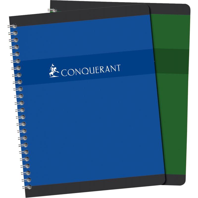 Image de  Cahier à reliure intégrale 180 pages CONQUERANT, format 24x32 cm, seyès, papier 70g 