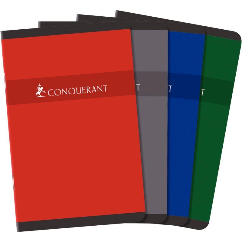Image de  Carnet piqué 96 pages CONQUERANT, format 11x17 cm, quadrillé 5x5, papier 70g 