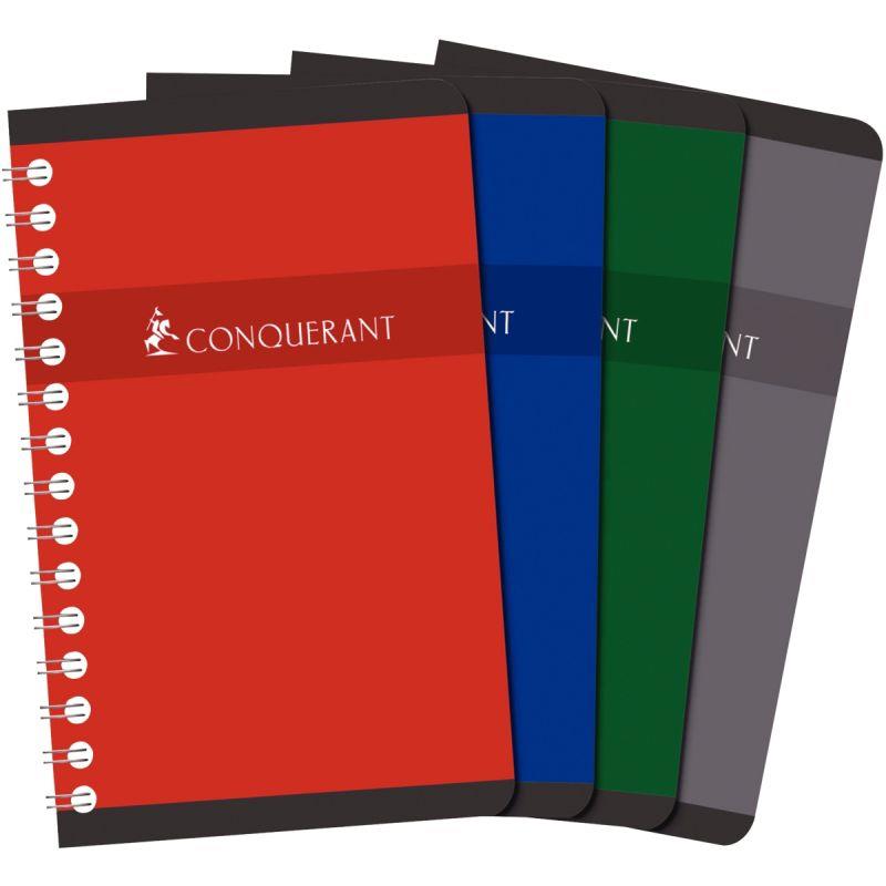 Image de  Carnet à reliure intégrale 180 pages CONQUERANT, format A5, quadrillé 5x5, papier 70g 