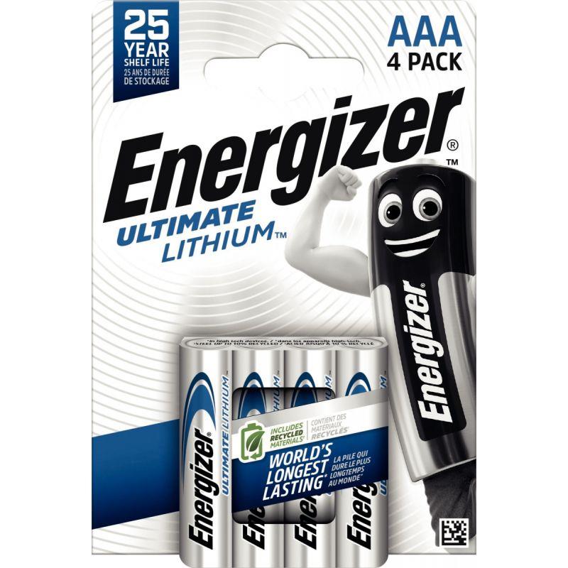 Image de  Blister 4 piles 1,5V Ultimate Lithium AAA / LR03 