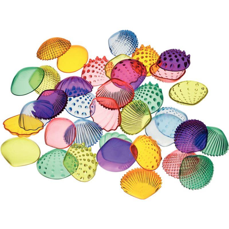 Image de  Baril de 36 coquillages translucides 5.4cm 