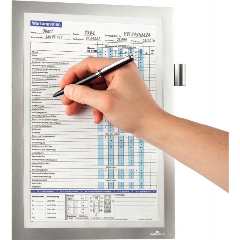 Image de  Cadre d''affichage Duraframe Magnetic Note A4 argent 