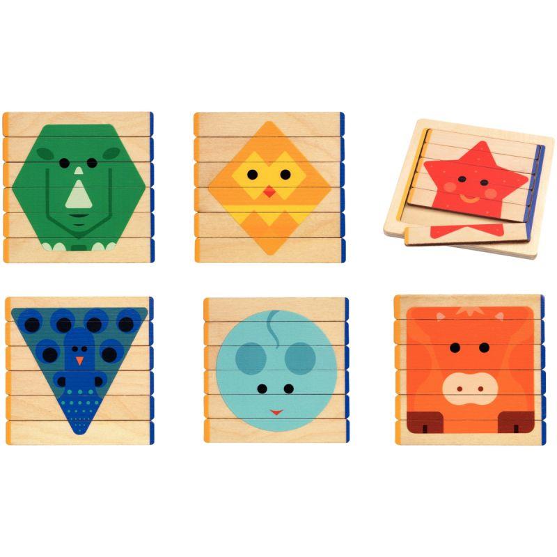 Image de  Boite de 6 puzzles Basic bâtonnets en bois 