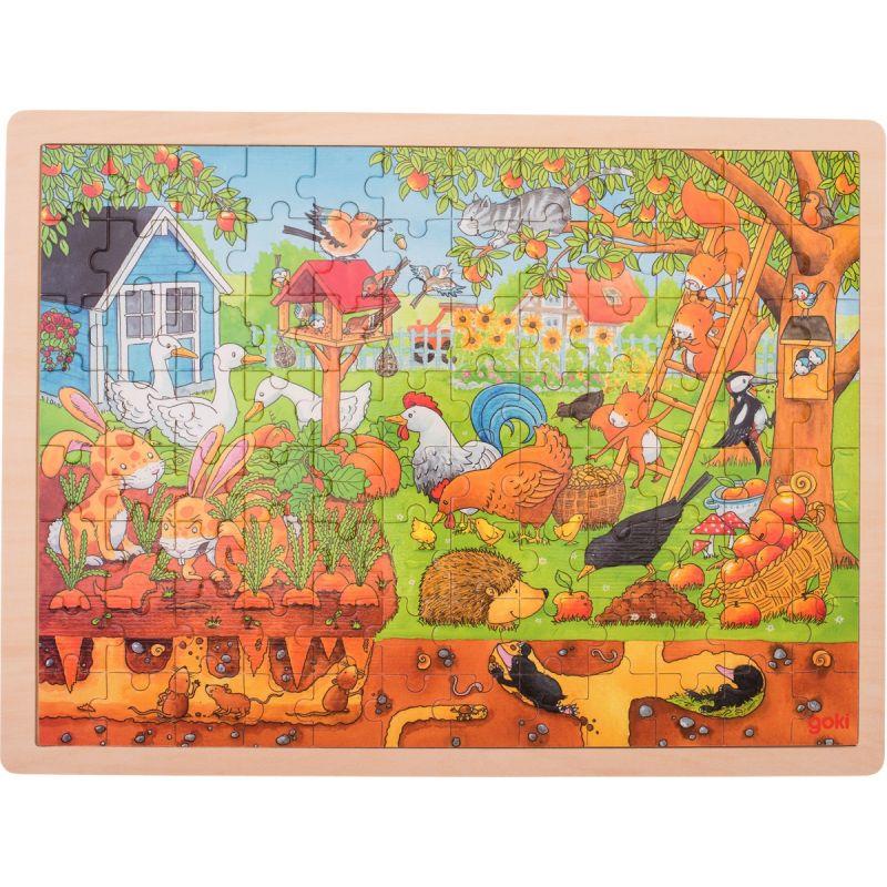 Image de  Lot de 4 puzzles à cadre en bois 96 pièces, thèmes divers (lot n°1) 