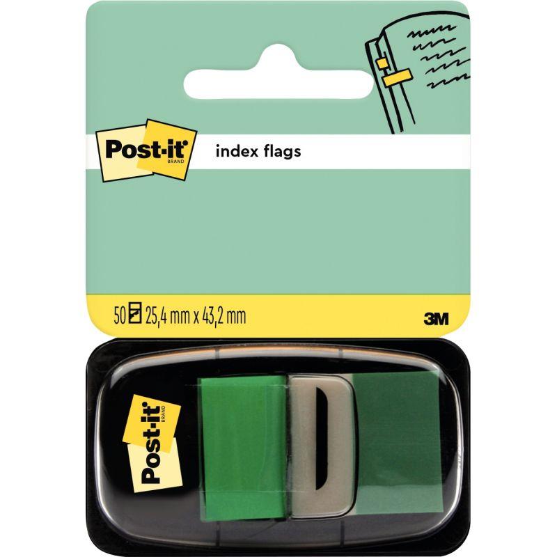 Image de  Carte de 50 index post-it repositionnables format 25,4 x 43 mm vert 