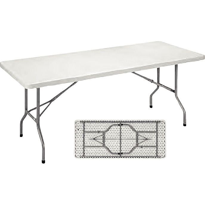 Image de  Table pliante en polypropylène L152 cm P76 cm gris 